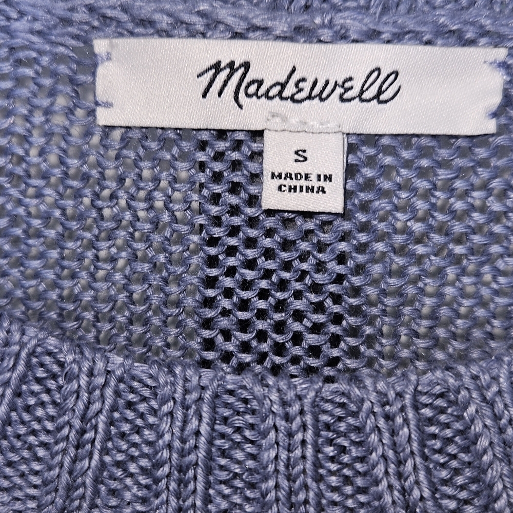 Madewell 100% Linen Drop Shoulder Sweater, Size S, GUC - Picture 5 of 9